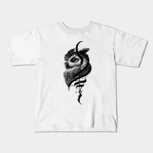 Owl bird lettering Kids T-Shirt